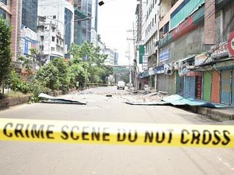 Soon after the blast, police cordoned off the area as fear and confusion spread among locals