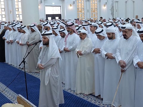 Ajman Ruler performs funeral prayers for Sheikh Abdulrahman Nuaimi and Fatima Al Nuaimi