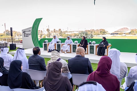 Senior CDA officials including (from left) Saeed Al Tayer, Huraiz Al Mur, Maitha Al Shamsi and Shaikha Al Jarman during the media forum in Dubai.