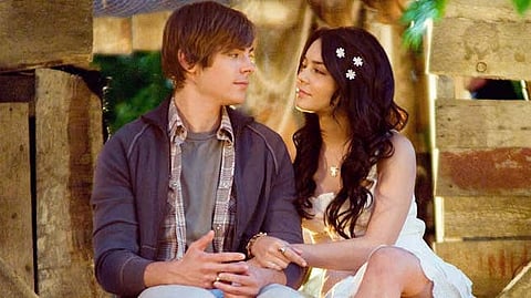 Zac Efron and Vanessa Hudgens in High School Musical 3.