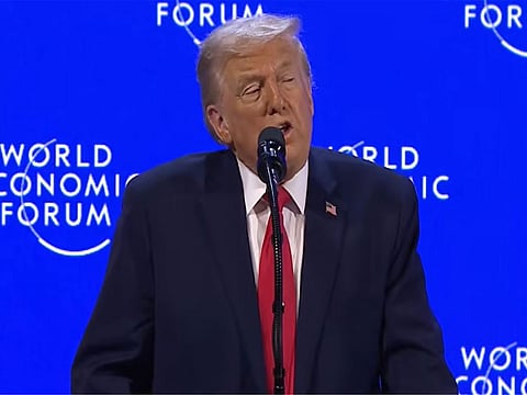 US President Donald Trump speaks at the World Economic Forum in Davos, criticising Denmark over Greenland and asserting the US role in securing the territory.