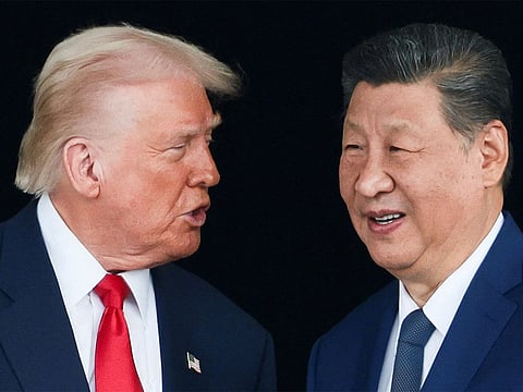 Donald Trump and Xi Jinping at APEC summit in Busan (File Photo/Reuters)
