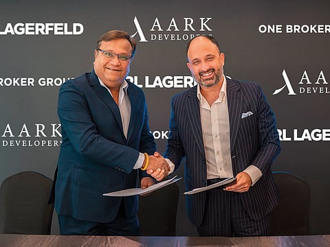 From left: Rahul Kumar Gupta, Chairman, AARK Developers and Umar Bin Farooq, Founder & CEO, One Broker Group.