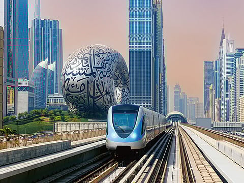 Dubai Metro uses technology that relies on continuous communication between trains and wayside equipment, allowing dynamic speed adjustments and precise positioning without human intervention.