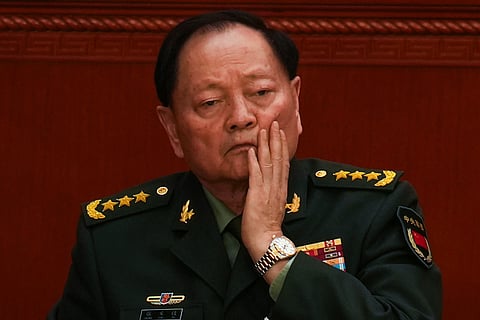 FILE - Gen. Zhang Youxia, vice chairman of China's Central Military Commission attends the opening session of the National People's Congress (NPC) at the Great Hall of the People in Beijing, China, Wednesday, March 5, 2025.