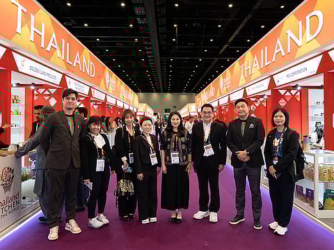 Thai delegation at opening of the Thailand Pavilion at the Dubai Exhibition Centre.