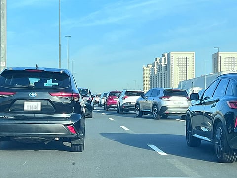 Accidents and bottlenecks slow Emirates Road and surrounding routes during peak hours.