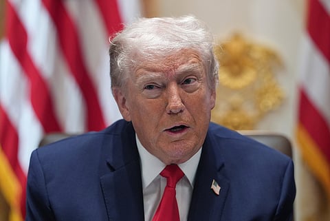 President Donald Trump speaks during a cabinet meeting at the White House, Thursday, Jan. 29, 2026, in Washington.