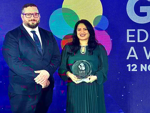 Rajani Nalla, Founder & CEO of Trusity, at The GESS Education Awards.