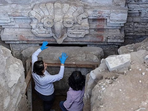 An ancient tomb with a striking owl sculpture has been discovered in Mexico.