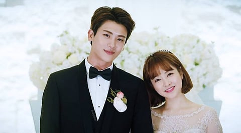 Park Bo-young and Park Hyung-sik in Strong Girl Bong-soon.