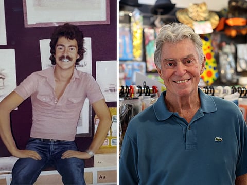 Richard Cartwright, the owner of the Posters shop in Abu Dhabi.