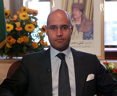 Saif Al-Islam Gaddafi, the son of the slain Libyan leader Muammar Gaddafi.