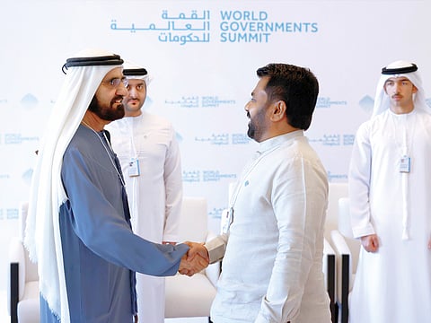His Highness Sheikh Mohammed Bin Rashid Al Maktoum, Vice-President and Prime Minister of the UAE, and Ruler of Dubai, met Anura Kumara Dissanayake, President of Sri Lanka, during the World Governments Summit in 2025.