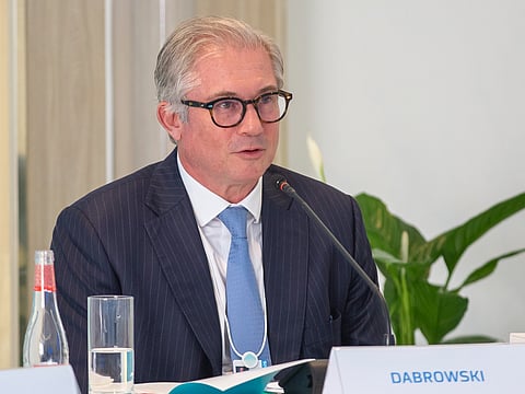 Andrzej Dabrowski, Vice President for the Mena Region at Philip Morris Management Services (PMI), during a session at the World Government Summit in Dubai.