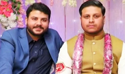 Aun Abbas (right), whose home was filled with wedding preparations, died when a suicide bomber struck during Friday prayers in the Tarlai area