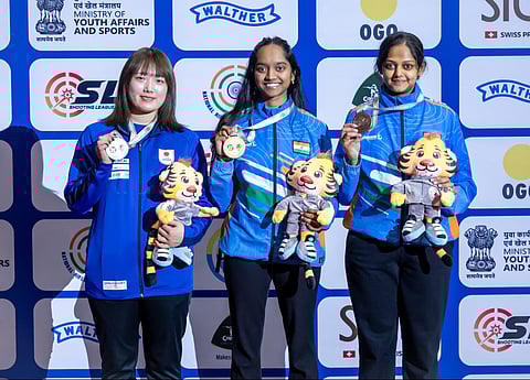 Eight months pregnant, Indian shooter shines at Asian Championship