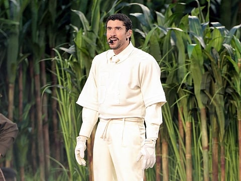 Bad Bunny performs onstage during the Apple Music Super Bowl LX Halftime Show at Levi's Stadium on February 08, 2026 in Santa Clara, California.