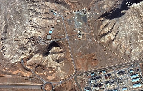 This handout satellite image courtesy of Vantor released on February 10, 2026, shows Iran's Isfahan nuclear facility site on November 11, 2024.
