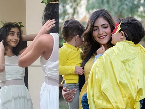 Left: Yara Dalilah's Lamar Nafech, and right: Lama Andari, with her children.