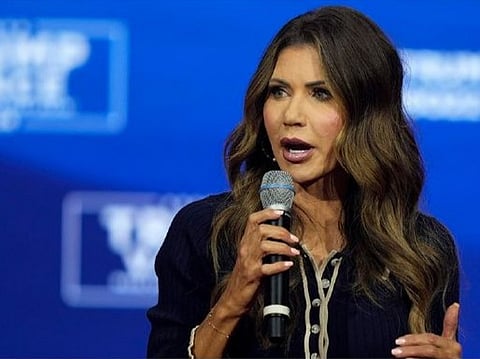 US Secretary of Homeland Security Kristi Noem