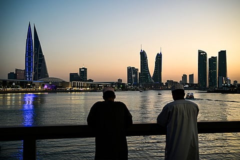 High rise buildings are pictured in the Manama skyline.