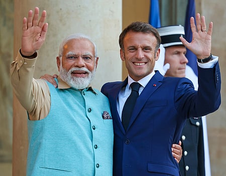 Indian PM Modi, French President Macron will meet on Tuesday in Mumbai to assess the progress achieved under the India-France strategic partnership and exchange views on key regional and global developments.
