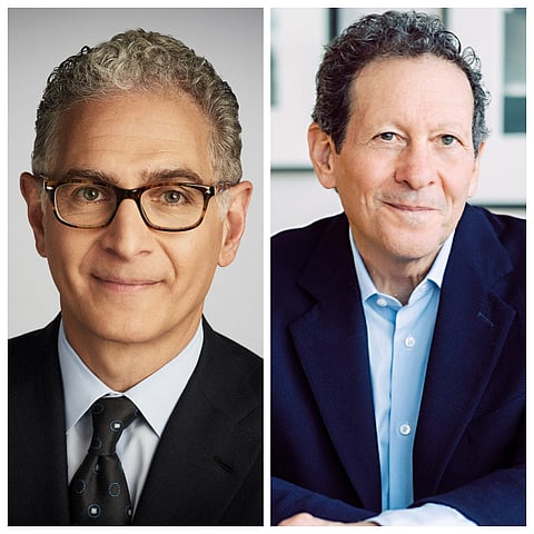 Mark S. Hoplamazian (left) replaced Thomas J. Pritzker (right) as Chairman after his ties to convicted paedophile Jeffrey Epstein came to light.