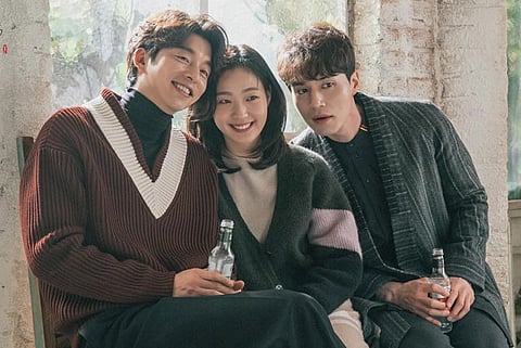 Gong Yoo, Kim Go-eun and Lee Dong-wook in Goblin.