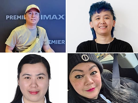 (Clockwise from top) Paulo Lagunay Jr., Ever Agustin, Annalie Ortilano, and Liezel Lagunay