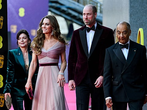 Prince William, Kate Middleton at BAFTA Awards 2026 (Photo/Reuters)