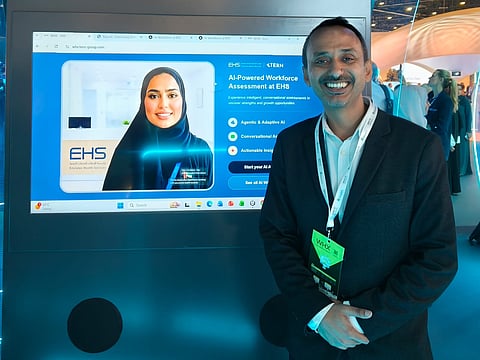 Avinav Nigam during the launch of AI-powered, end-to-end recruitment platform during the World Health Expo at Dubai Exhibition Centre.