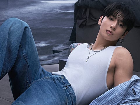Jung Kook goes for a spring denim refresh
