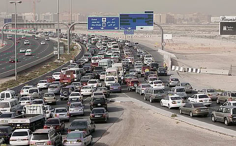 Dubai-Sharjah routes hit by heavy traffic delays.
