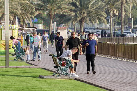 Life is normal in Sharjah, UAE as people go through their daily routine on 1st March 2026. Photo: Virendra Saklani/Gulf News
