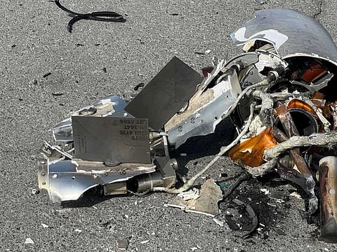 Debris from intercepted drones.