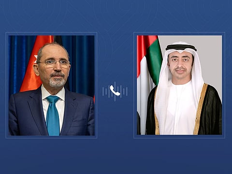 Sheikh Abdullah bin Zayed receives Jordanian FM's condolences over martyrdom of two UAE soldiers