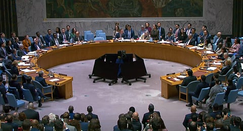 The UN Security Council in session. Every Gulf Arab nation plus 135 co-sponsors (a UN record) has formally condemned Iran's actions against its Gulf neighbours and Jordan.