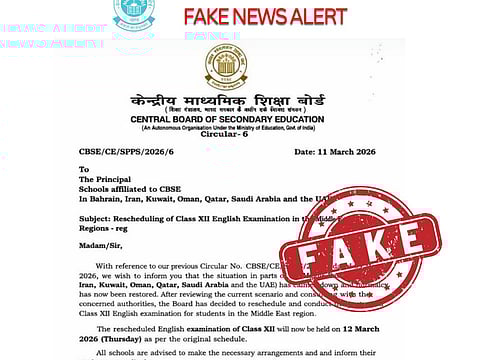 CBSE refutes online circular claiming Class XII exam rescheduling in UAE