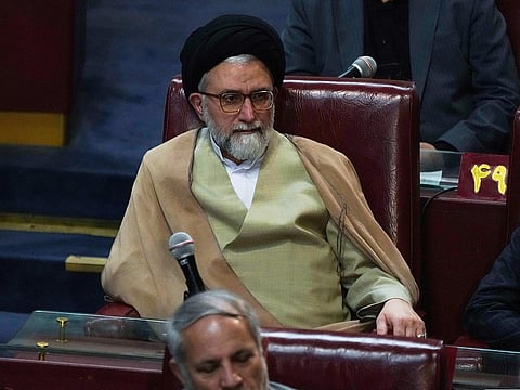 File photo showing Iranian Intelligence Minister Esmail Khatib attendsing the inauguration ceremony of the 6th term of the Assembly of Experts in Tehran, Iran, taken on May 21, 2024.