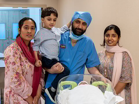 Pakistani couple Saqib Rauf and Farah Diba Sakib welcomed their second child.