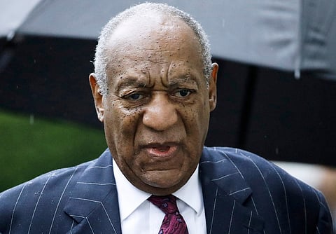 FILE - Bill Cosby arrives for a sentencing hearing following his sexual assault conviction at the Montgomery County Courthouse in Norristown Pa, on Sept. 25, 2018. (AP Photo/Matt Rourke, File)