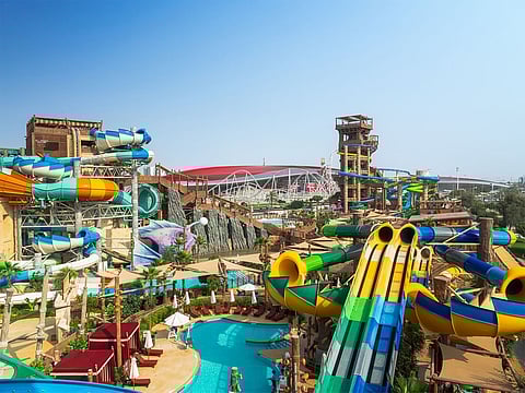 Eight slides, jumping platforms and a lounging pool enhance UAE’s top waterpark.