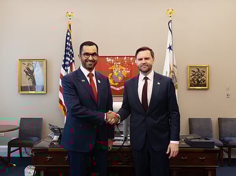 US Vice President welcomes Sultan Al Jaber to White House