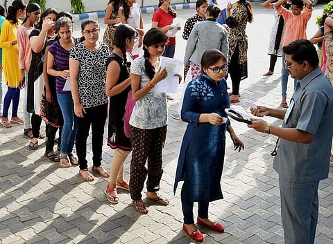 Candidates appearing for a previous JEE Main exam in India. Photo used for illustrative purposes