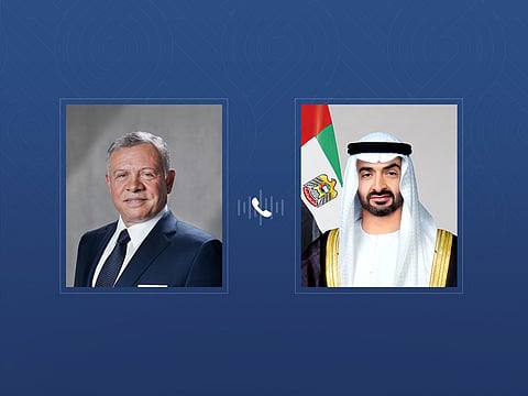 UAE President and King of Jordan discuss regional developments and bilateral cooperation in phone call