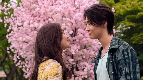 Anna Cathcart and Sangheon Lee in XO Kitty, Season 3