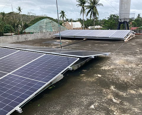 A rooftop solar installation in the Philippines.