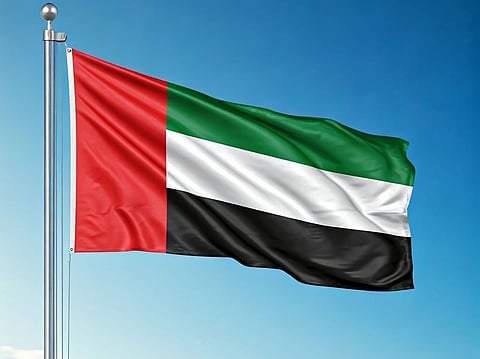 The UAE flag.