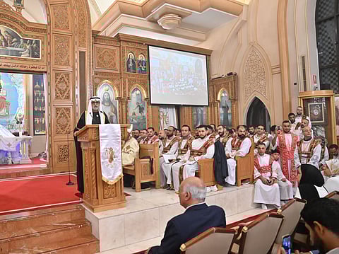 Nahyan bin Mubarak attends Easter celebrations at Egyptian Coptic Orthodox Church in Abu Dhabi